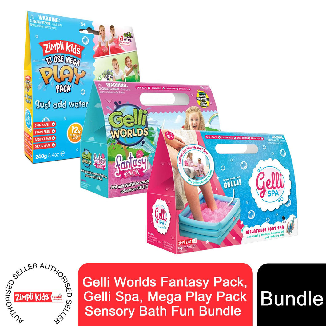 Gelli Worlds Fantasy Pack Spa Gelli Spa Mega Play Pack Sensory Bath Fun Bundle