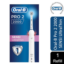 Load image into Gallery viewer, Oral-B Pro 2 2000S Sensi UltraThin Electric Rechargeable Toothbrush
