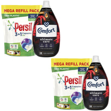Load image into Gallery viewer, Laundry Bundle 2x50W Persil Bio Capsules &amp; 2x58W Comfort Fabric Conditioner