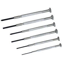 Load image into Gallery viewer, Rolson 6 Piece Precision Screwdriver Set ,Swivel Tops, Slotted &amp; Cross Point