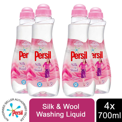 4x 14 Washes Persil Silk and Wool Washing Liquid 700ml, Total 56 Washes