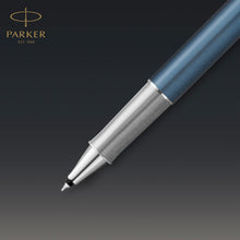Load image into Gallery viewer, Parker Sonnet Ballpoint Pen Premium Blue Chrome Trim Fine Black Ink Gift Box
