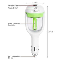 Load image into Gallery viewer, Mini 12V Car Steam Humidifier Air Purifier Aroma Diffuser - Green