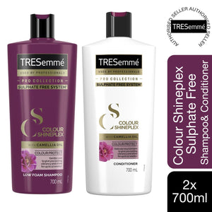 1 of Each 700ml Tresemme Pro Collection Colour Shineplex Sulphate Free Shmp&Cond