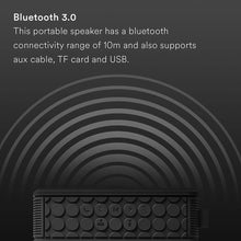 Load image into Gallery viewer, Aquarius Portable &amp; Waterproof BluetoothSpeaker-High Quality Sound &amp; Bass, Black