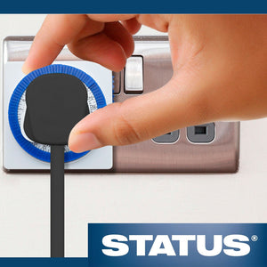 Status 24 Hour Segment Square Timer Switch - White