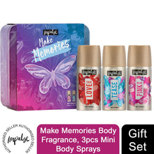 Load image into Gallery viewer, Impulse Make Memories Body Fragrance Gift Set for her, 3pcs Mini Body Sprays