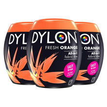 Load image into Gallery viewer, DYLON Washing Machine Fabric Dye Pod, Fresh Orange, 3 Packs of 350g