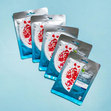 Load image into Gallery viewer, Garnier Moisture Bomb Pomegranate Hydrating Face Sheet Mask 5 Pack Box 160g