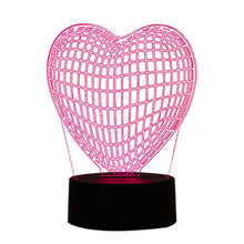 Load image into Gallery viewer, Aquarius LED 3D Colour Changing Hologram Night Light and Desk Lamp - Heart