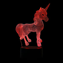 Load image into Gallery viewer, Aquarius LED 3D Colour Changing Hologram Night Light and Desk Lamp - Unicorn