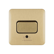 Load image into Gallery viewer, Schneider Electric Lisse Screwless Fan Isolator Switch 3 Pole 10AX Satin Brass
