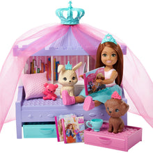 Load image into Gallery viewer, Barbie® Princess Adventure™ Chelsea™ Sumber Party Storytime Playset &amp; Doll