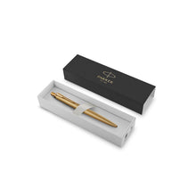 Load image into Gallery viewer, Parker Jotter Ballpoint Pen Matte Gold Medium Nib Blue Ink XL Gift Box
