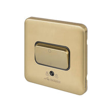 Load image into Gallery viewer, Schneider Electric Lisse Screwless Fan Isolator Switch 3 Pole 10AX Satin Brass