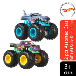 Hot Wheels Monster Trucks Demo 2-Pk Assorted & Truck Scorpion Sting Raceway