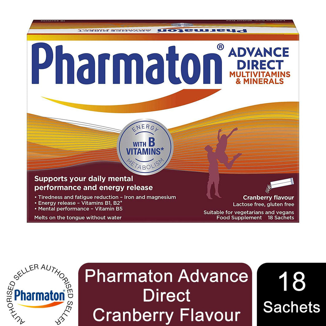 Pharmaton Advance Direct Multivitamins & Minerals, Pack of 18 Sachets