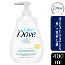 Load image into Gallery viewer, Baby Dove Head to Toe Fragrance Free Sensitive Moisture Body Wash, 400ml