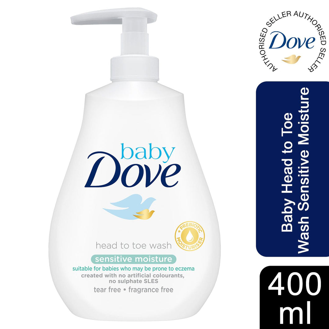 Baby Dove Head to Toe Fragrance Free Sensitive Moisture Body Wash, 400ml
