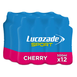 12 Pack of Lucozade Cherry Kick Isotonic Sports Drink, 500ml