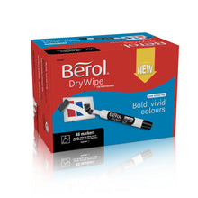 Load image into Gallery viewer, Berol Whiteboard Marker Bold Dry Wipe Medium Chisel Tip Black 48 Pack