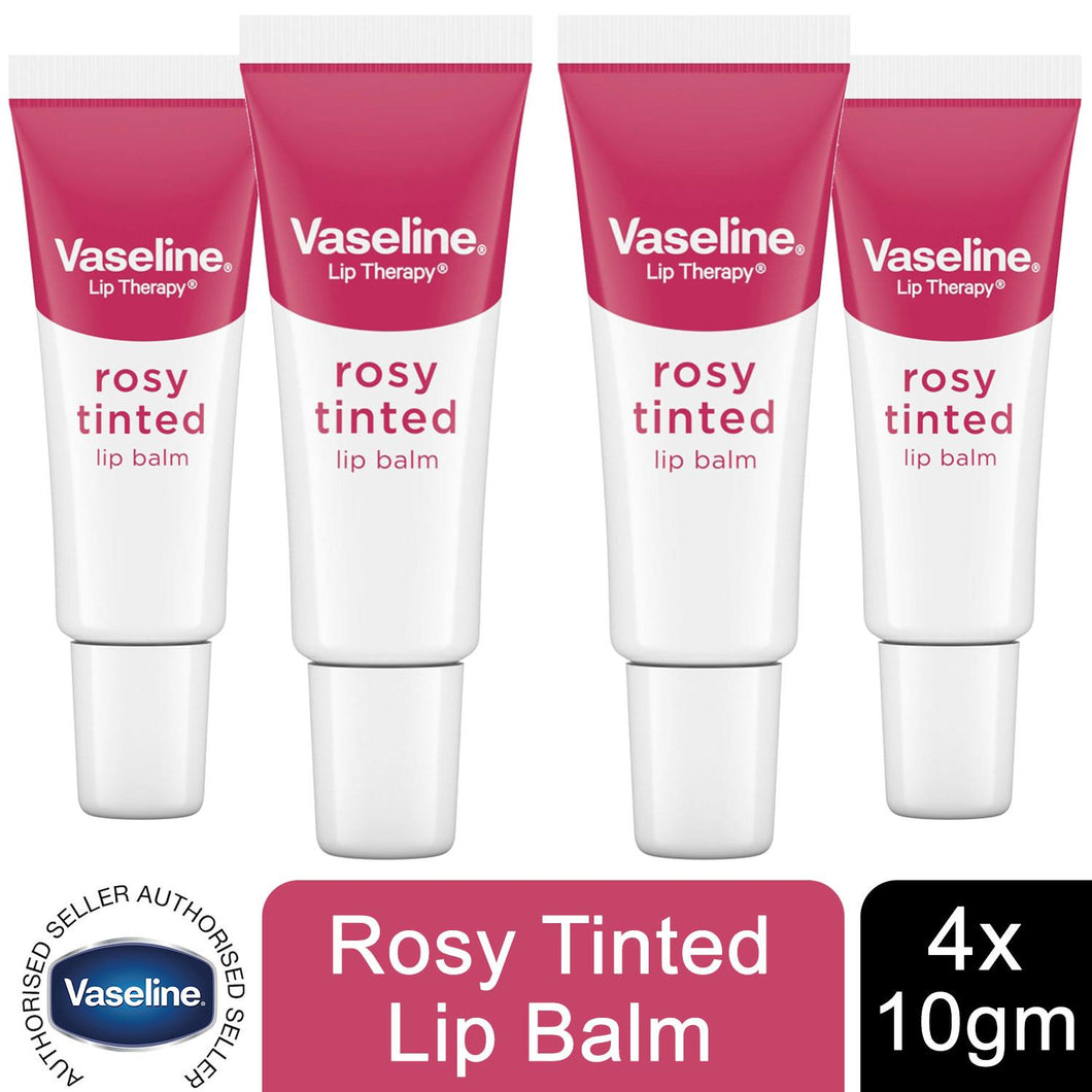 2x or 4x 10g Vaseline Lip Therapy Lip Balm Moisturising Original or Rossy Tinted