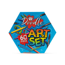 Load image into Gallery viewer, Doodle 60 Piece Hexagon Washable Arts and Crafts Set - Blue