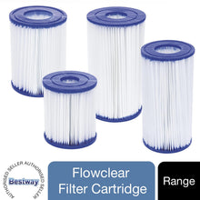 Load image into Gallery viewer, Bestway Type I, II, III or IV Flowclear Swimming Pool Filter Cartridge