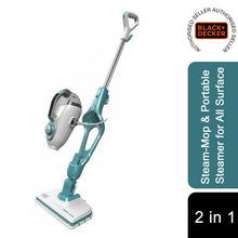 Load image into Gallery viewer, BLACK+DECKER HSMC1321 2in1 Steam-Mop &amp; Portable Steamer for All Surface, 6 Pc
