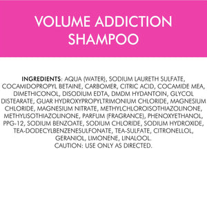 6pk of 250ml Toni&Guy Volume Addiction Shampoo for Fine Hair with Wheat Extract
