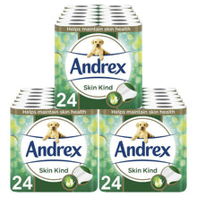 Load image into Gallery viewer, Andrex Toilet Roll Skin Kind with Aloe Vera Extract 2 Ply Toilet Paper, 72 Rolls