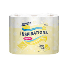 Load image into Gallery viewer, Freedom Inspirations Triple Soft Lemon 3 Ply Quilted Toilet Paper Roll, 45 Rolls
