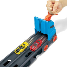 Load image into Gallery viewer, Hot Wheels Speedway Hauler and Three Vehicles