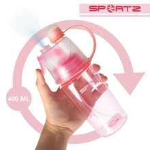 Load image into Gallery viewer, SportZ Leak Proof Travel Water Bottle with Spray Function - 400ml (Pink | Blue | Green)