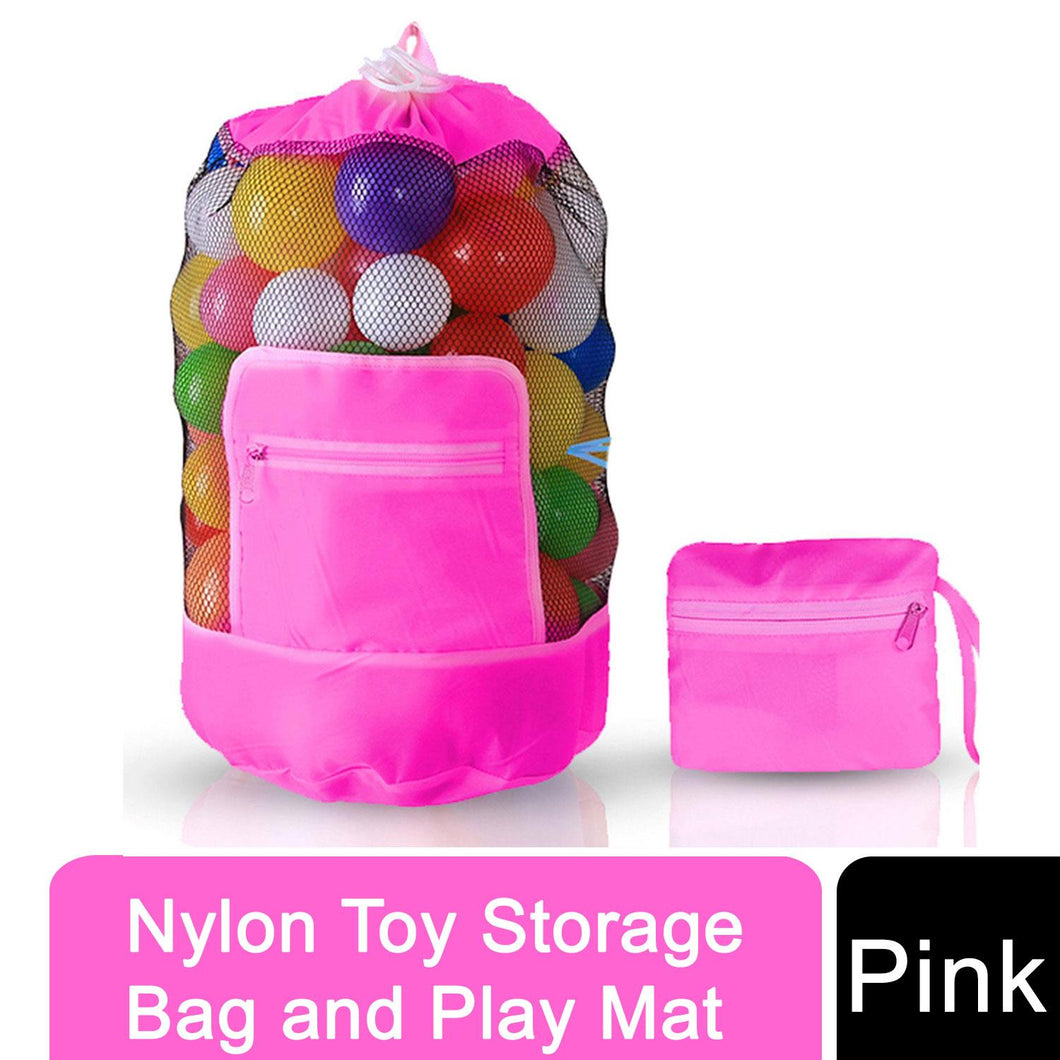 Doodle Toy Play Mat Drawstring Organizer Foldable Large Kids Bag, Blue or Pink