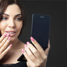 Load image into Gallery viewer, Envie Makeup Handheld Vanity Mirror with LED Lights and Magnifying Mirror, Black
