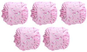 Envie Cosmetic Drawstring Pouch- Flamingo