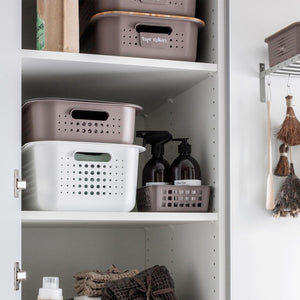 SmartStore Basket Recycled20 StorageBox 13L With Basket PlasticLid, White