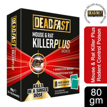 Load image into Gallery viewer, Deadfast Mouse and Rat Killer Plus Rodent Control Poison 8 Sachets