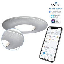 Load image into Gallery viewer, 4lite WiZ Connected GU10 Smart LED Bulb with Satin Chrome Downlight (IP20)