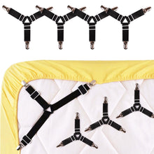 Load image into Gallery viewer, Triangle Bed Sheet Mattress Holder Fastener Grippers Clips Suspender Straps 4pcs