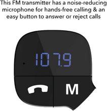 Load image into Gallery viewer, Aquarius Bluetooth Car Adapter FM Transmitter Hands-free Calling,Car Kit - White