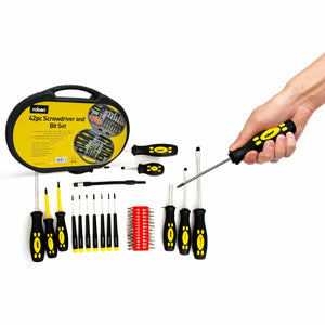 Rolson 42pc Screwdriver & Accessory Cross Head Philips / Slot & Precision Kit To