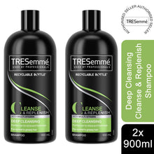 Load image into Gallery viewer, 2x 900ml Tresemme Deep Cleansing Cleanse &amp; Replenish Shampoo with Multi-Vitamin