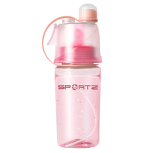 Load image into Gallery viewer, SportZ Leak Proof Travel Water Bottle with Spray Function - 400ml (Pink | Blue | Green)