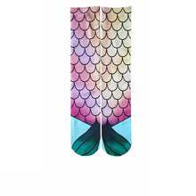 Load image into Gallery viewer, Mermaid Tail 3D Print Women Girl Knee High Boot Socks