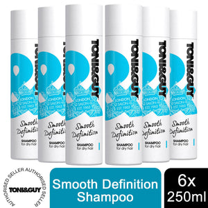 6 Pack of 250ml Toni & Guy Fibre Strengthening Shampoo for All Types of Hair
