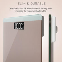 Load image into Gallery viewer, Aquarius 3 in 1 Digital Bathroom Scales with Step-On Technology, Rose Gold