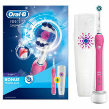 Load image into Gallery viewer, Oral-B Pro 2 2500 3D White Electric Rechargeable Toothbrush Pink