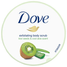Load image into Gallery viewer, Dove Exfoliating Body Polish Kiwi &amp; Cool Aloe Body Scrub 225ml, 3pk or 6pk